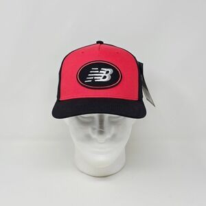 New Balance Speed Run Hat A Frame Reflective Flying Oval Adjustable Red/Black